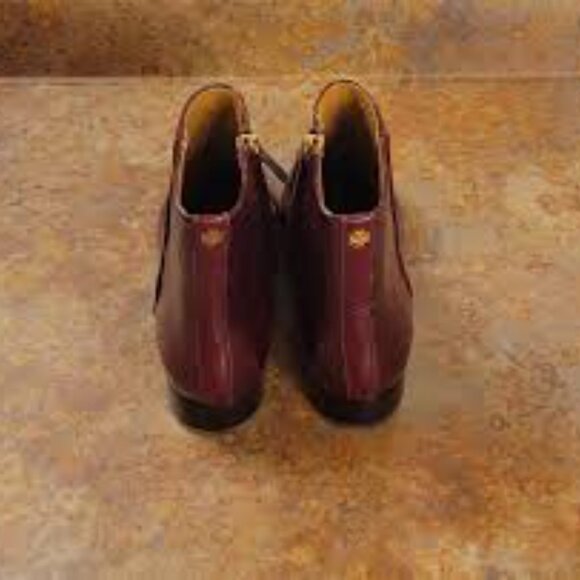 New! Tory Burch 'Lila' Booties Genuine Eel Leather Red Size 7.5M MSRP $498 - Picture 3 of 4